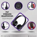 P47 Wireless Bluetooth Headphones – Stereo Sound, Built-in Mic, Foldable Design