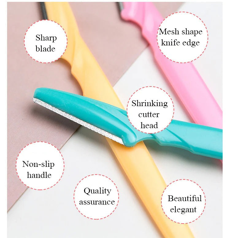 Pack Of 3 Eyebrow Trimmer Safety Razor Face Shaver Blades.